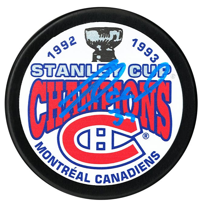 Andre Racicot Autographed Montreal Canadiens 1993 Stanley Cup Champions Puck CoJo Sport Collectables Inc.