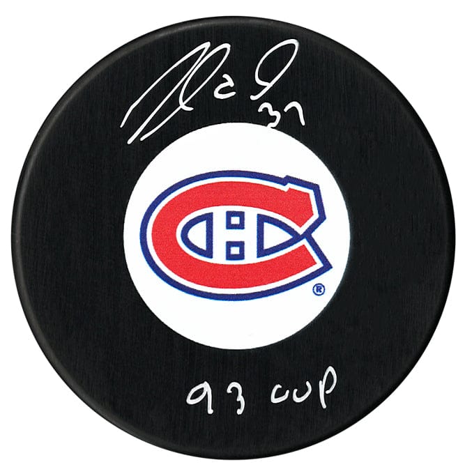 Andre Racicot Autographed Montreal Canadiens 93 Cup Puck CoJo Sport Collectables Inc.