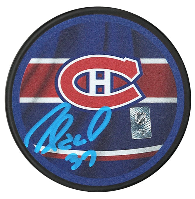 Andre Racicot Autographed Montreal Canadiens Reverse Retro Puck CoJo Sport Collectables Inc.