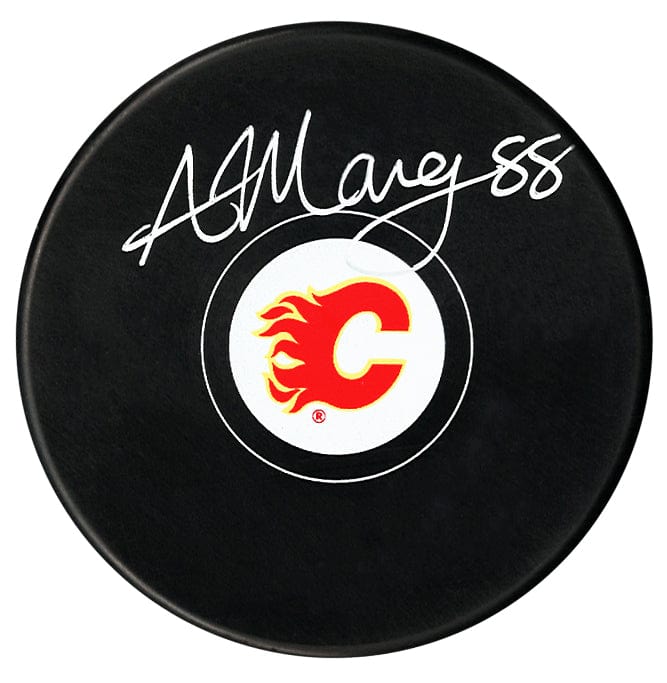 Andrew Mangiapane Autographed Calgary Flames Puck CoJo Sport Collectables Inc.