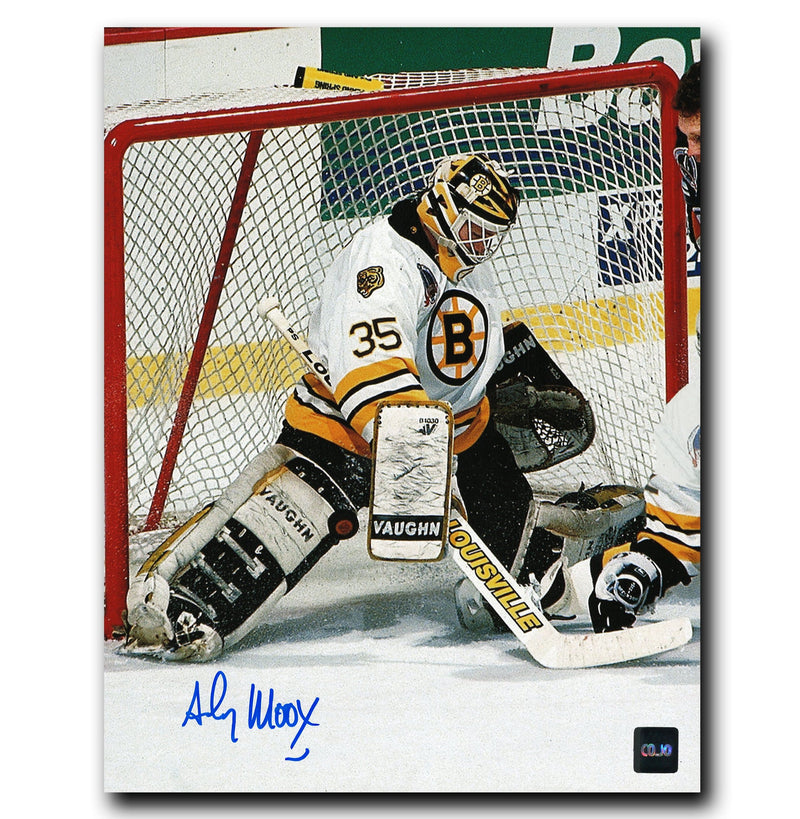 Andy Moog Boston Bruins Autographed Action 8x10 Photo CoJo Sport Collectables