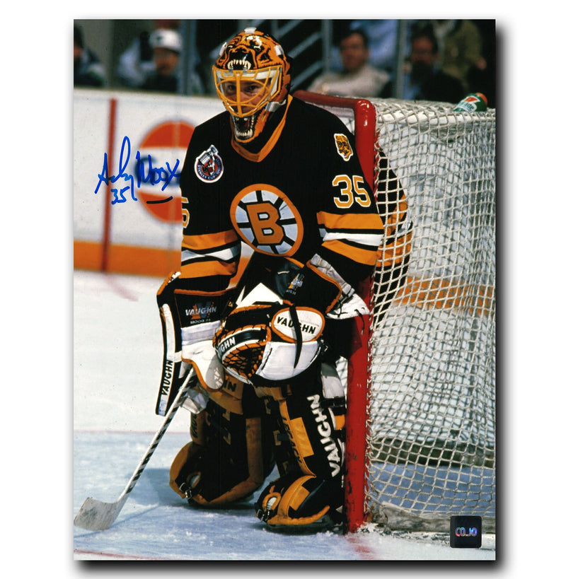 Andy Moog Boston Bruins Autographed Crease 8x10 Photo CoJo Sport Collectables