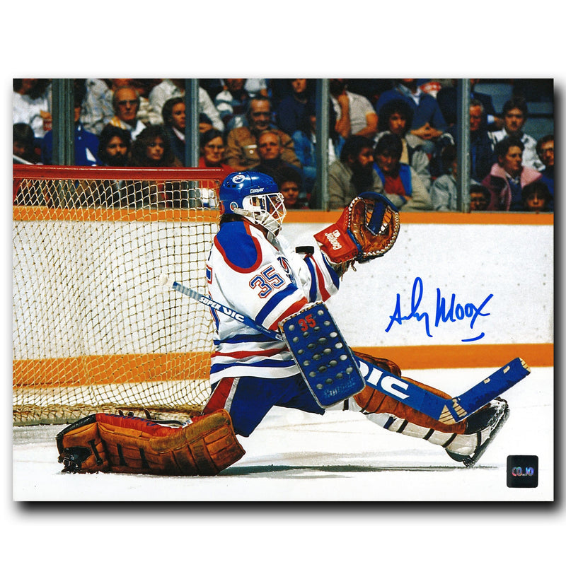 Andy Moog Edmonton Oilers Autographed Save 8x10 Photo CoJo Sport Collectables