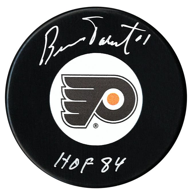 Bernie Parent Autographed Philadelphia Flyers HOF Inscribed Puck CoJo Sport Collectables
