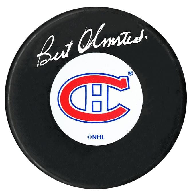 Bert Olmstead Autographed Montreal Canadiens Puck CoJo Sport Collectables Inc.