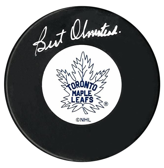 Bert Olmstead Autographed Toronto Maple Leafs Puck CoJo Sport Collectables Inc.