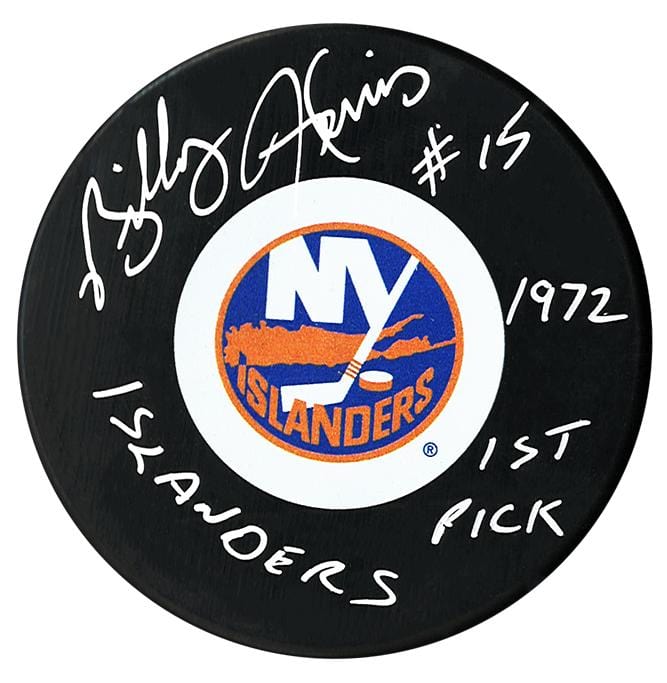 Billy Harris Autographed New York Islanders 1st Overall Pick Puck CoJo Sport Collectables Inc.