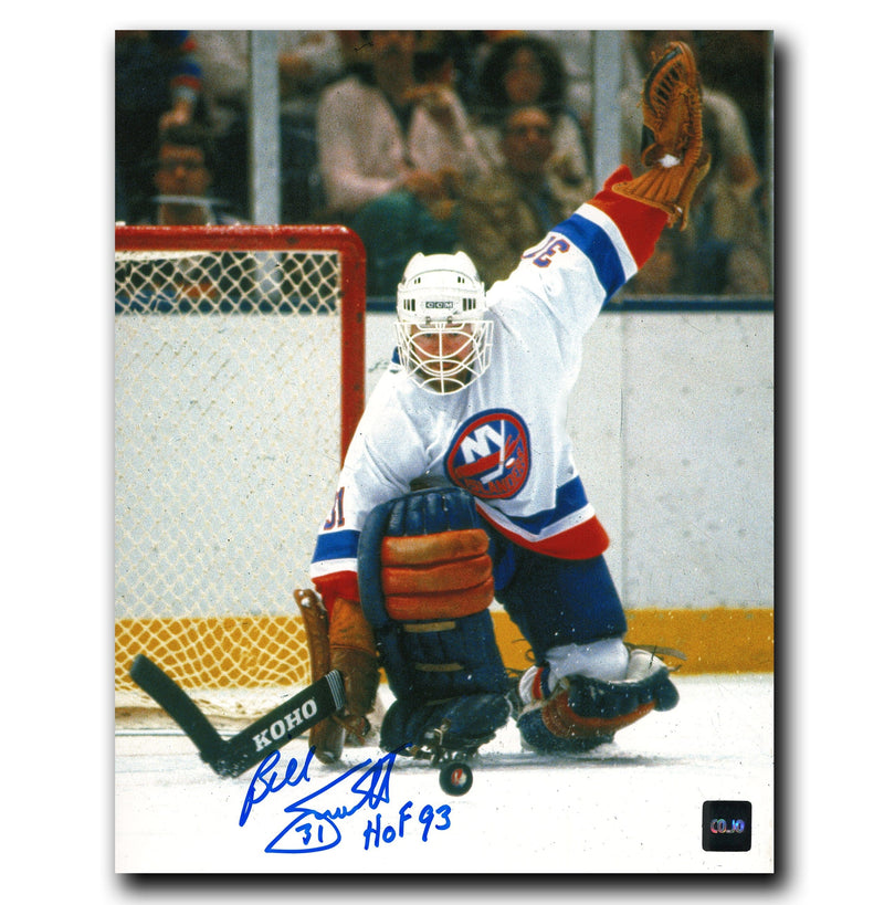 Billy Smith New York Islanders Autographed Stick Save 8x10 Photo CoJo Sport Collectables Inc.