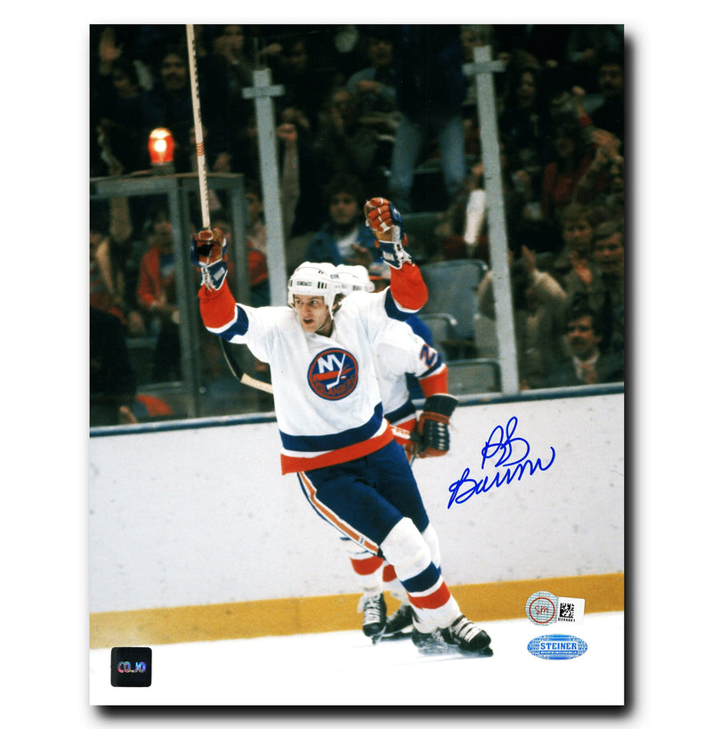 Bob Bourne New York Islanders Autographed Goal Celebration 8x10 Photo CoJo Sport Collectables