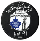 Bob Pulford Autographed Toronto Maple Leafs 1967 Stanley Cup Champions HOF Inscribed Puck CoJo Sport Collectables Inc.