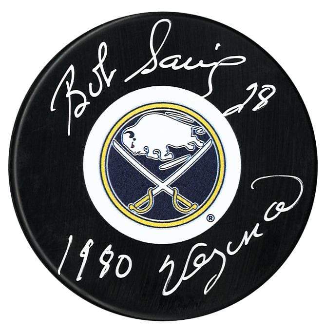 Bob Sauve Autographed Buffalo Sabres 1980 Vezina Puck CoJo Sport Collectables Inc.