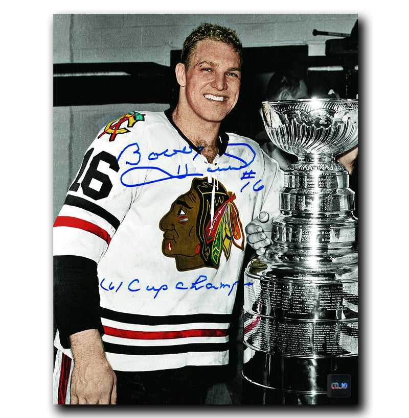 Bobby Hull Chicago Blackhawks Autographed 1961 Stanley Cup Champions 8x10 Photo CoJo Sport Collectables Inc.