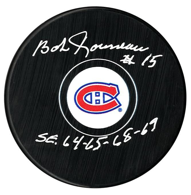 Bobby Rousseau Montreal Canadiens Autographed Stanley Cup Champions Puck CoJo Sport Collectables