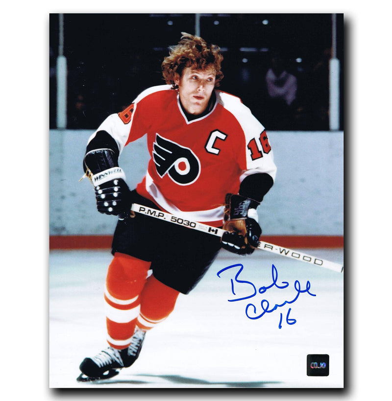 Bobby Clarke Philadelphia Flyers Autographed Action 8x10 Photo.