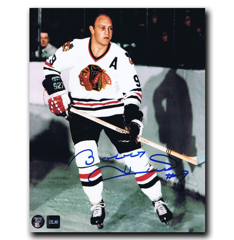 Bobby Hull Chicago Blackhawks Autographed 8x10 Photo.