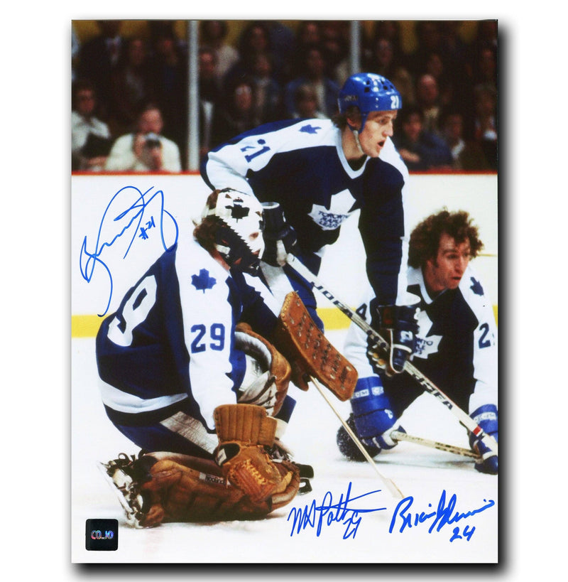 Borje Salming, Mike Palmateer, Brian Glennie Toronto Maple Leafs Autographed 8x10 Photo CoJo Sport Collectables