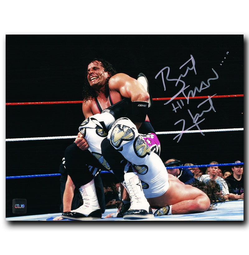 Bret Hitman Hart WWE Autographed Sharpshooter 8x10 Photo CoJo Sport Collectables Inc.