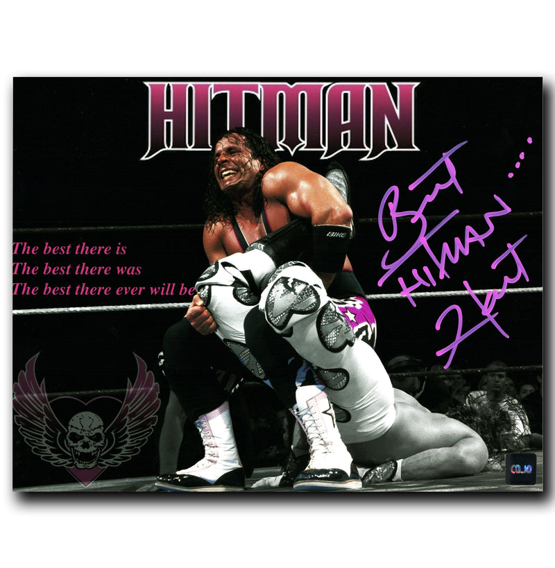 Bret 'The Hitman' Hart WWE Autographed 8x10 Photo CoJo Sport Collectables Inc.