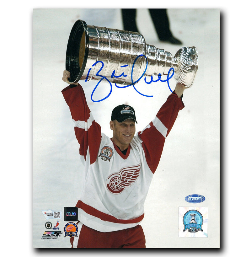 Brett Hull Detroit Red Wings Autographed Stanley Cup 8x10 Photo CoJo Sport Collectables Inc.