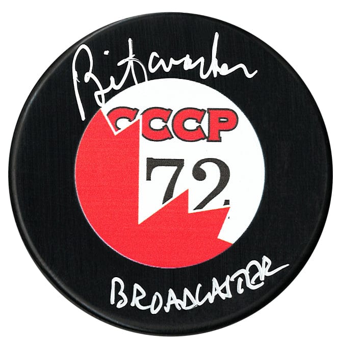 Brian Conacher Autographed 1972 Summit Series Broadcaster Inscribed Puck CoJo Sport Collectables