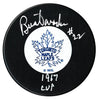 Brian Conacher Autographed Toronto Maple Leafs 1967 Cup Inscribed Puck CoJo Sport Collectables