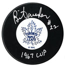 Brian Conacher Autographed Toronto Maple Leafs 1967 Cup Inscribed Puck CoJo Sport Collectables