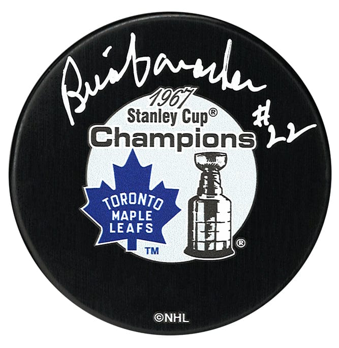 Brian Conacher Autographed Toronto Maple Leafs 1967 Stanley Cup Champions Puck CoJo Sport Collectables