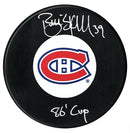 Brian Skrudland Autographed Montreal Canadiens 86 Cup Inscribed Puck CoJo Sport Collectables Inc.