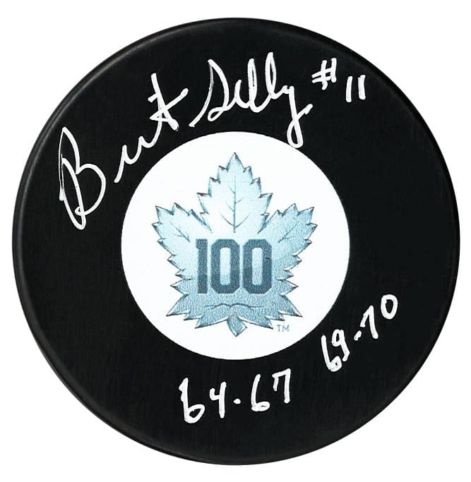 Brit Selby Autographed Toronto Maple Leafs Top 100 Inscribed Puck CoJo Sport Collectables Inc.