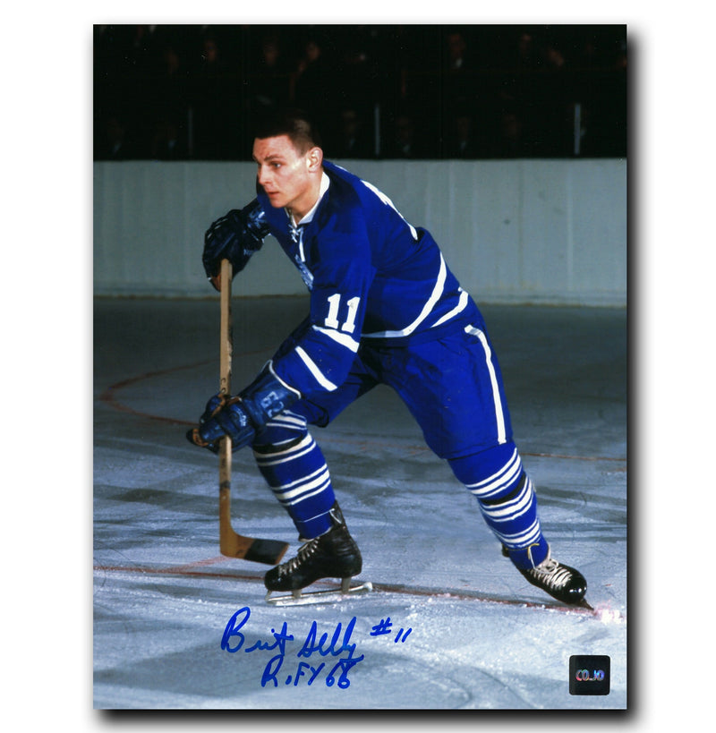 Brit Selby Toronto Maple Leafs Autographed ROY 66 8x10 Photo CoJo Sport Collectables