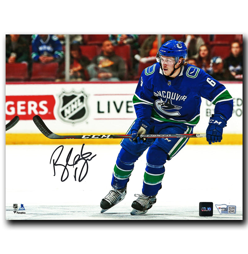 Brock Boeser Vancouver Canucks Autographed Action 8x10 Photo CoJo Sport Collectables