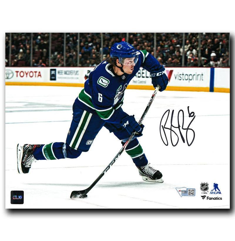 Brock Boeser Vancouver Canucks Autographed Shooting 8x10 Photo CoJo Sport Collectables