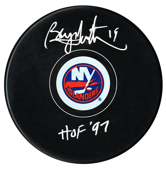 Bryan Trottier Autographed New York Islanders HOF Inscribed Puck CoJo Sport Collectables Inc.