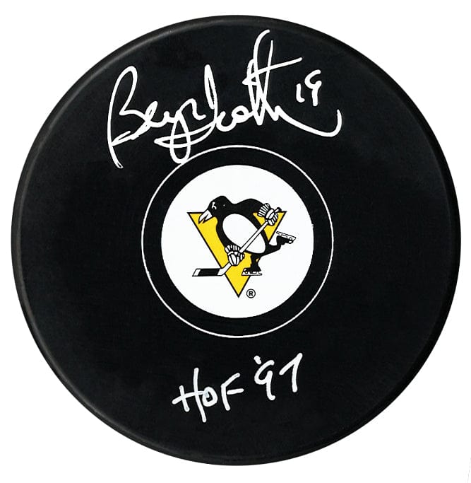 Bryan Trottier Autographed Pittsburgh Penguins HOF Inscribed Puck CoJo Sport Collectables Inc.