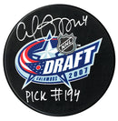 Carl Gunnarsson Autographed 2007 NHL Draft Inscribed Puck CoJo Sport Collectables Inc.
