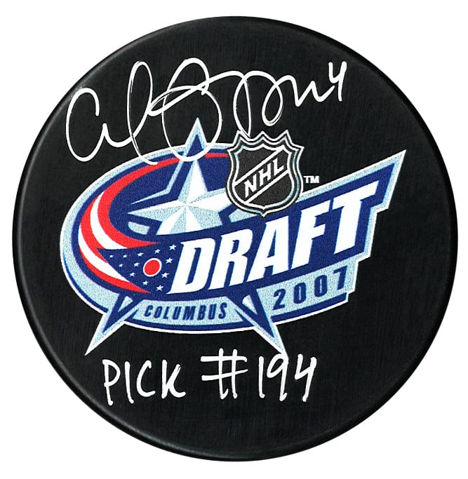 Carl Gunnarsson Autographed 2007 NHL Draft Inscribed Puck CoJo Sport Collectables Inc.