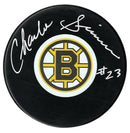 Charlie Simmer Autographed Boston Bruins Puck CoJo Sport Collectables Inc.