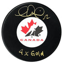 Charline Labonte Autographed Team Canada 4x Gold Puck CoJo Sport Collectables Inc.