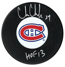 Chris Chelios Autographed Montreal Canadiens HOF Puck CoJo Sport Collectables