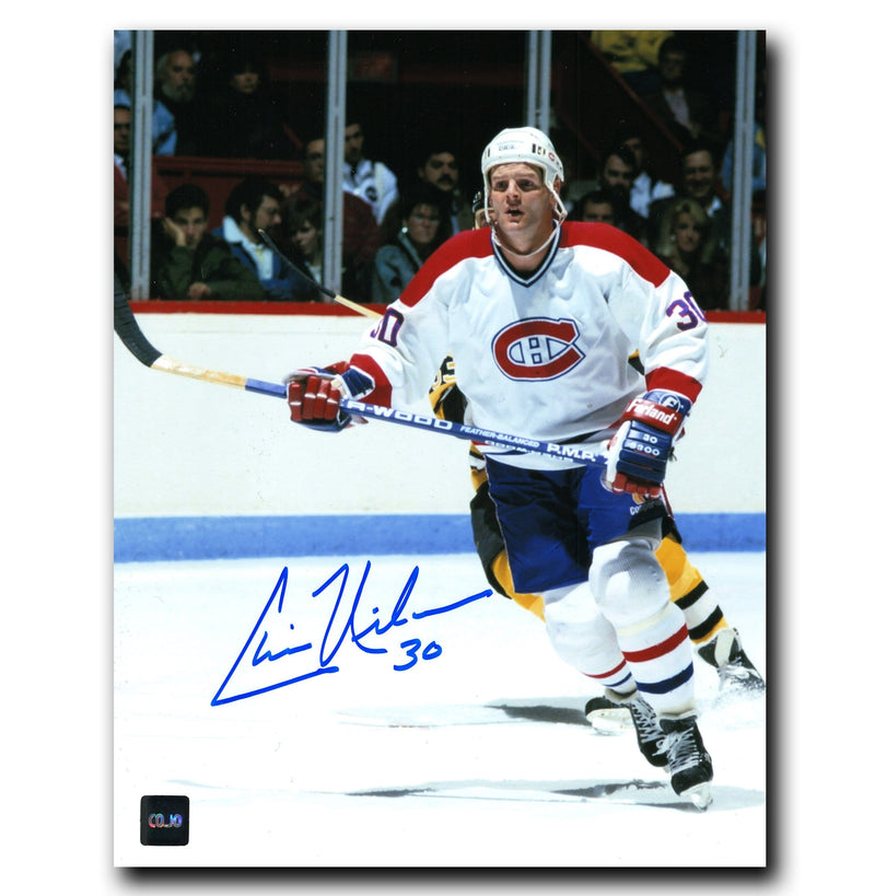 Chris Nilan Montreal Canadiens Autographed Skating 8x10 Photo CoJo Sport Collectables