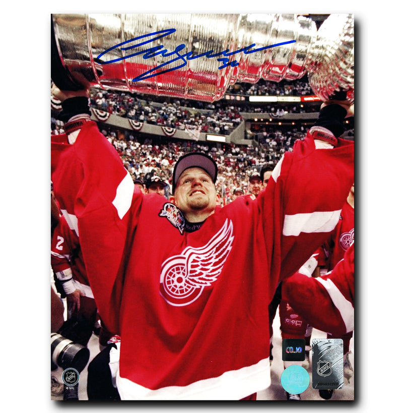 Chris Osgood Detroit Red Wings Autographed Stanley Cup 8x10 Photo CoJo Sport Collectables Inc.