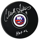 Clark Gillies Autographed New York Islanders HOF Puck CoJo Sport Collectables Inc.
