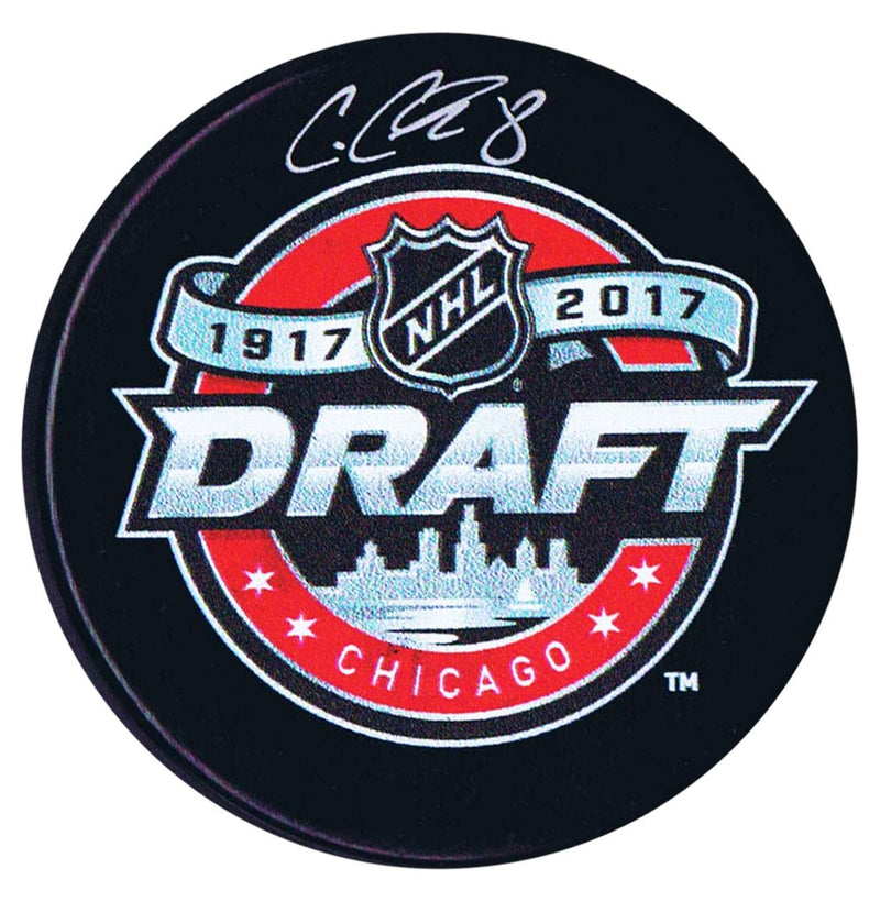 Cody Glass Vegas Golden Knights Autographed 2017 Draft Puck CoJo Sport Collectables