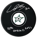 Conner Roulette Autographed Dallas Stars Draft Inscribed Puck CoJo Sport Collectables Inc.