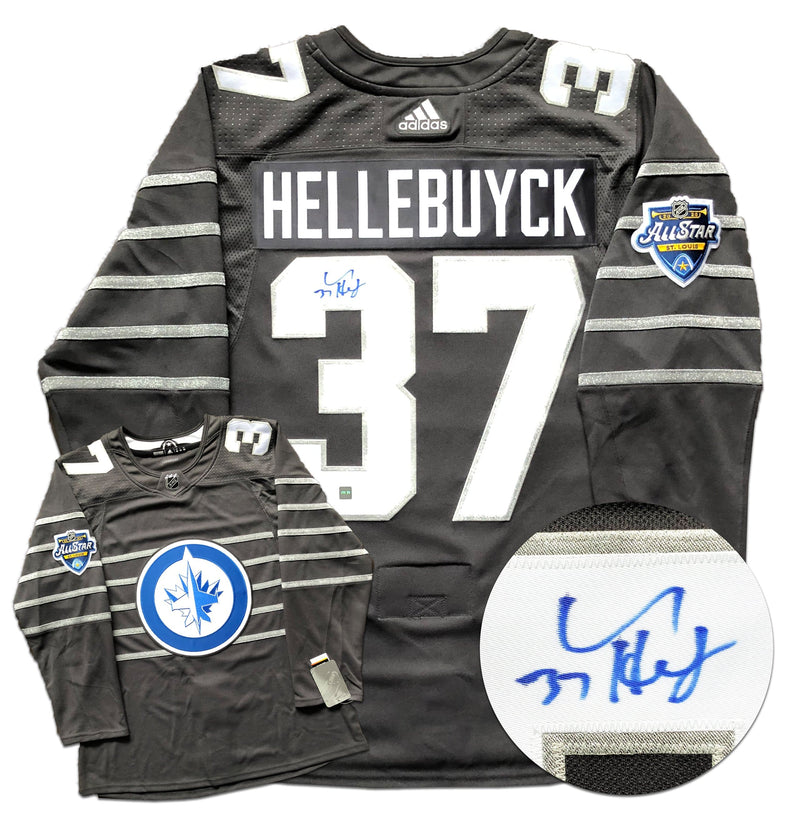 Connor Hellebuyck Winnipeg Jets Autographed 2020 All Star Adidas Jersey CoJo Sport Collectables Inc.