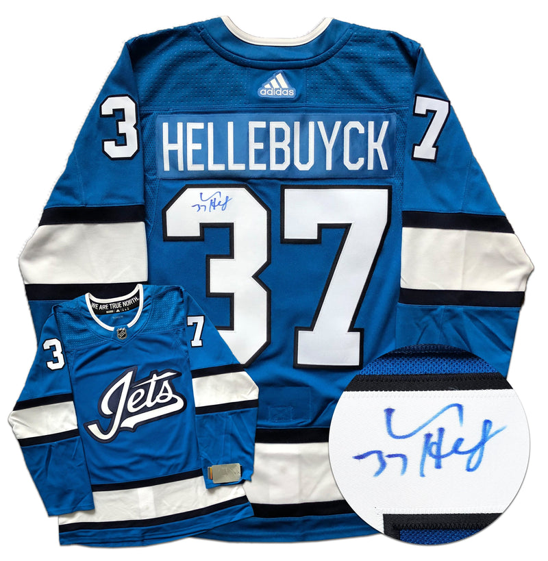 Connor Hellebuyck Winnipeg Jets Autographed Adidas Pro 3rd Jersey CoJo Sport Collectables Inc.