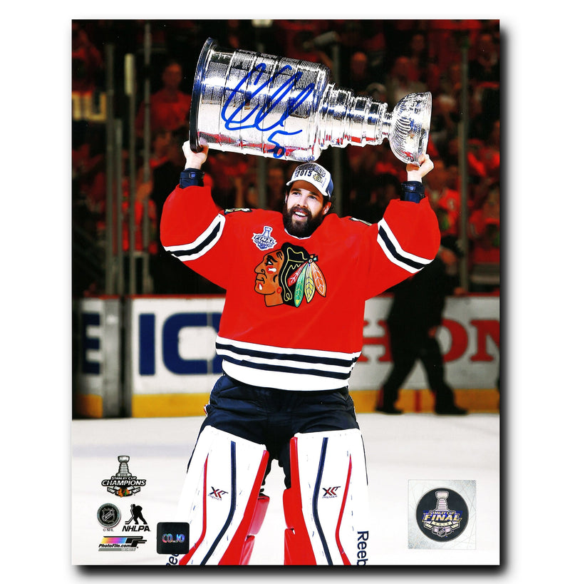 Corey Crawford Chicago Blackhawks Autographed 2015 Stanley Cup 8x10 Photo CoJo Sport Collectables Inc.