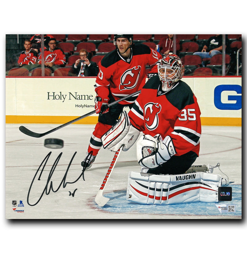 Cory Schneider New Jersey Devils Autographed Watching Puck 8x10 Photo CoJo Sport Collectables