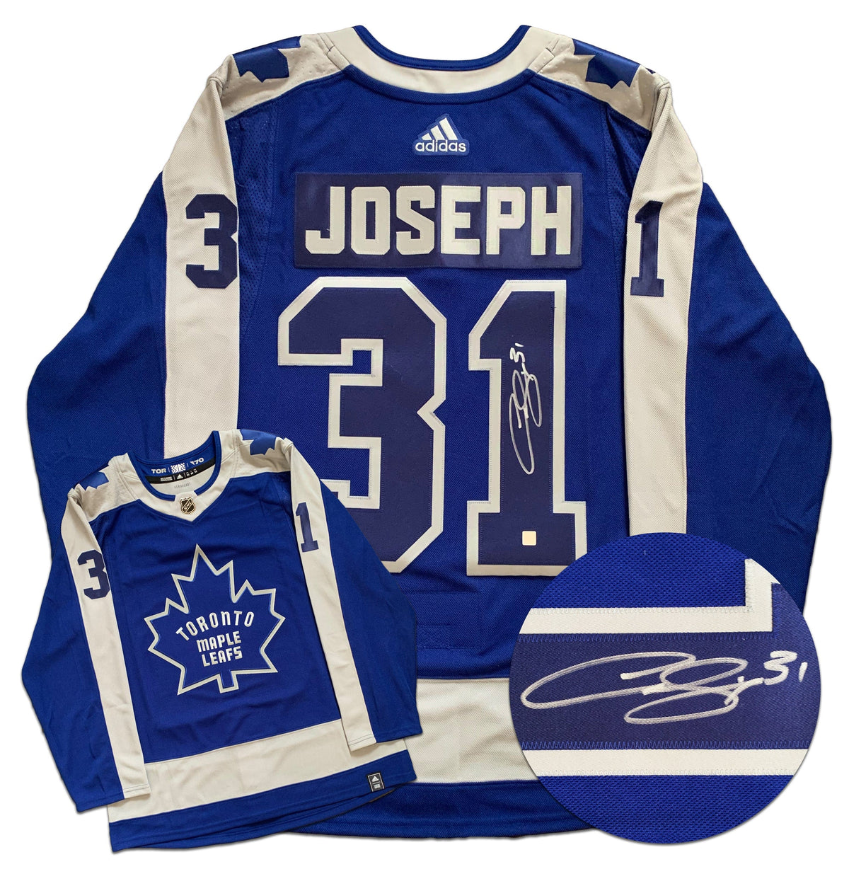 Curtis Joseph Toronto Maple Leafs Autographed Adidas Reverse Retro Jersey CoJo Sport Collectables Inc