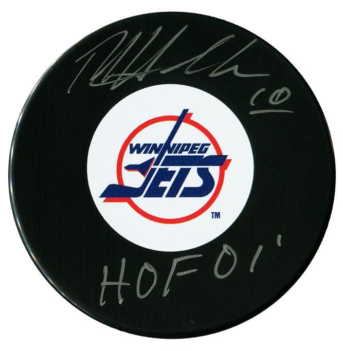 Dale Hawerchuk Autographed Winnipeg Jets HOF Puck CoJo Sport Collectables